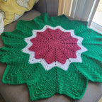 Watermelon Star Crochet Blanket