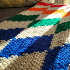 Rainbow Diamond Crochet Blanket