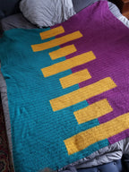 Geometric Block Crochet Blanket